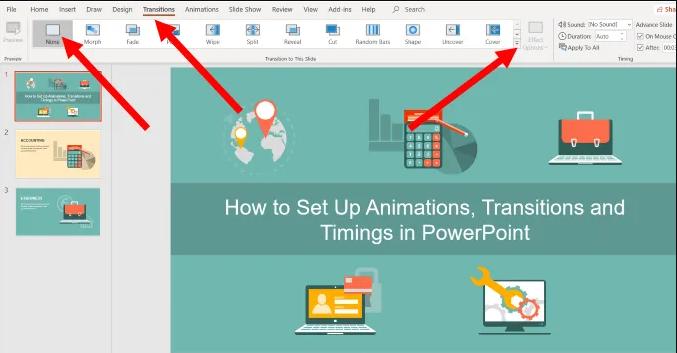 Cách thiết lập các hiệu ứng Transitions, Animations và Timings