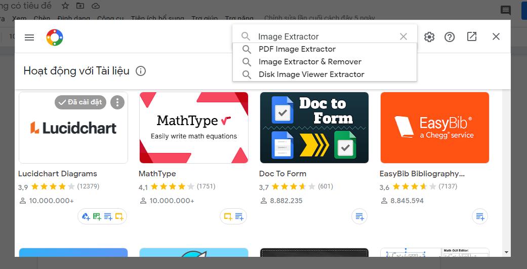 Sử dụng tiện ích bổ sung để lưu hình ảnh từ Google Docs