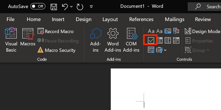 Thêm checkbox (có thể tích được) vào tài liệu Word