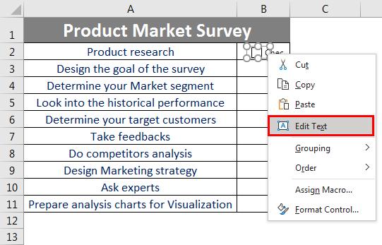 Hướng dẫn từng bước tạo Checklist tương tác trong Excel