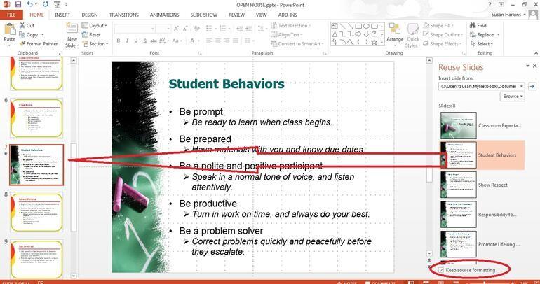 Hợp nhất Slides PowerPoint với Reuse Slides