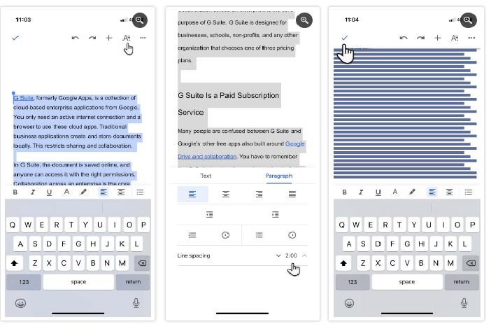Hướng dẫn thêm giãn cách dòng trong tài liệu Google Docs