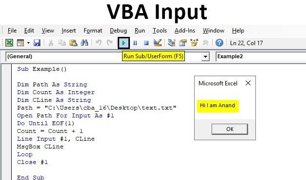 Cú pháp và cách sử dụng hàm Input VBA Excel qua các ví dụ cụ thể