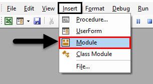 Chèn một module mới bên trong Visual Basic Editor