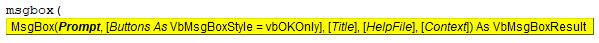 Cách sử dụng hàm MsgBox() để tạo hộp thông báo với VBA