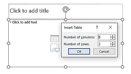 Chèn bảng biểu (Table) vào Slide