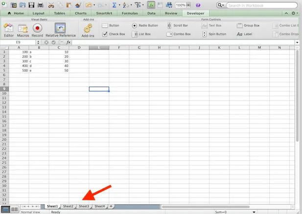 4 Cách nhanh chóng chuyển đổi các trang tính trong Excel