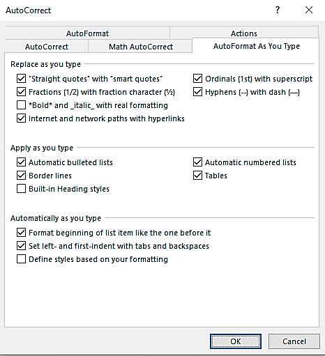 Cách khắc phục lỗi Word tự động thay đổi các dấu ngạch nối, gạch ngang
