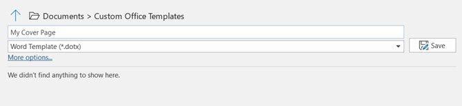 lưu tài liệu này dưới dạng template Microsoft Word