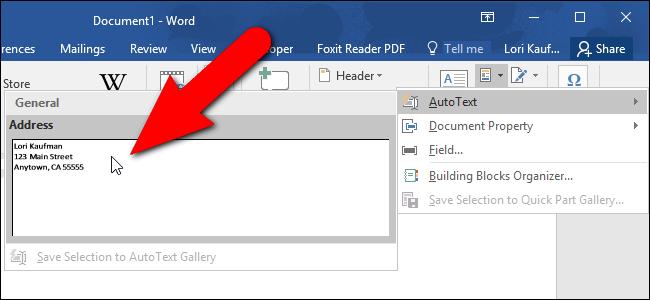Cách chèn nhanh các khối văn bản trong Microsoft Word với AutoText