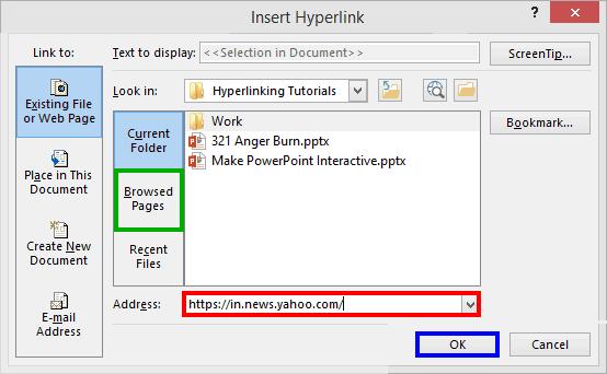 Cách liên kết tới địa chỉ trang web trong PowerPoint