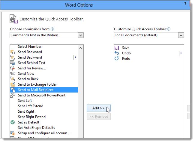 Hướng dẫn cách gửi Email trực tiếp trong Word