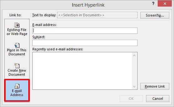 Cách tạo liên kết đến một email mới trong PowerPoint