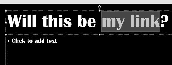 Cách tạo liên kết văn bản trong PowerPoint