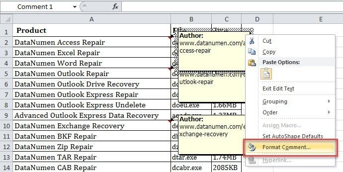 2 cách thay đổi tất cả font chữ của comment trong Excel Workbook