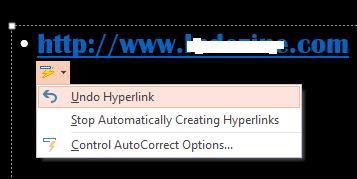 Cách tạo liên kết văn bản tự động trong PowerPoint