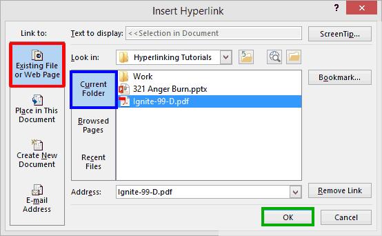 Cách tạo liên kết đến tài liệu bất kỳ trong PowerPoint