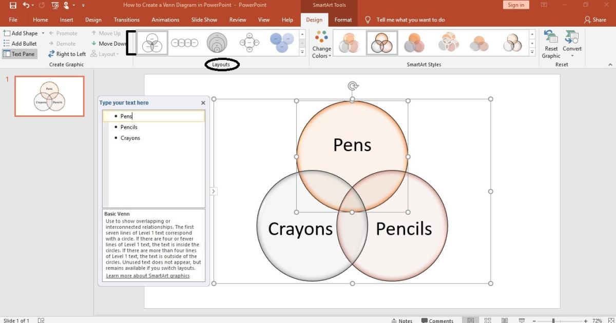 Hướng dẫn cách tạo sơ đồ Venn trong PowerPoint