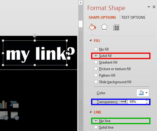 Cách tạo liên kết trong suốt trong PowerPoint