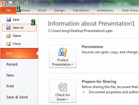 cách bảo vệ bản trình chiếu PowerPoint