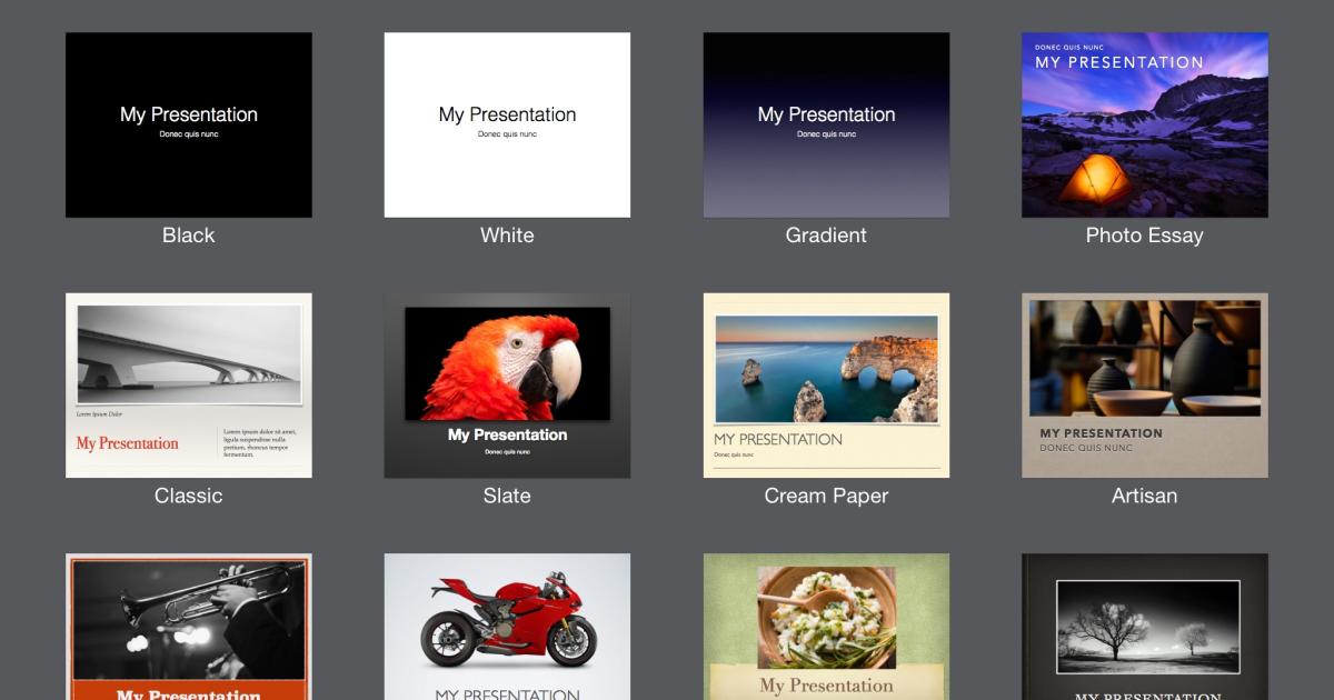 Keynote tạo bản trình chiếu mà không cần PowerPoint