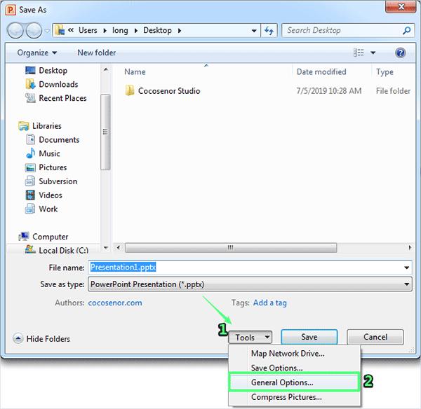 cách bảo vệ bản trình chiếu PowerPoint