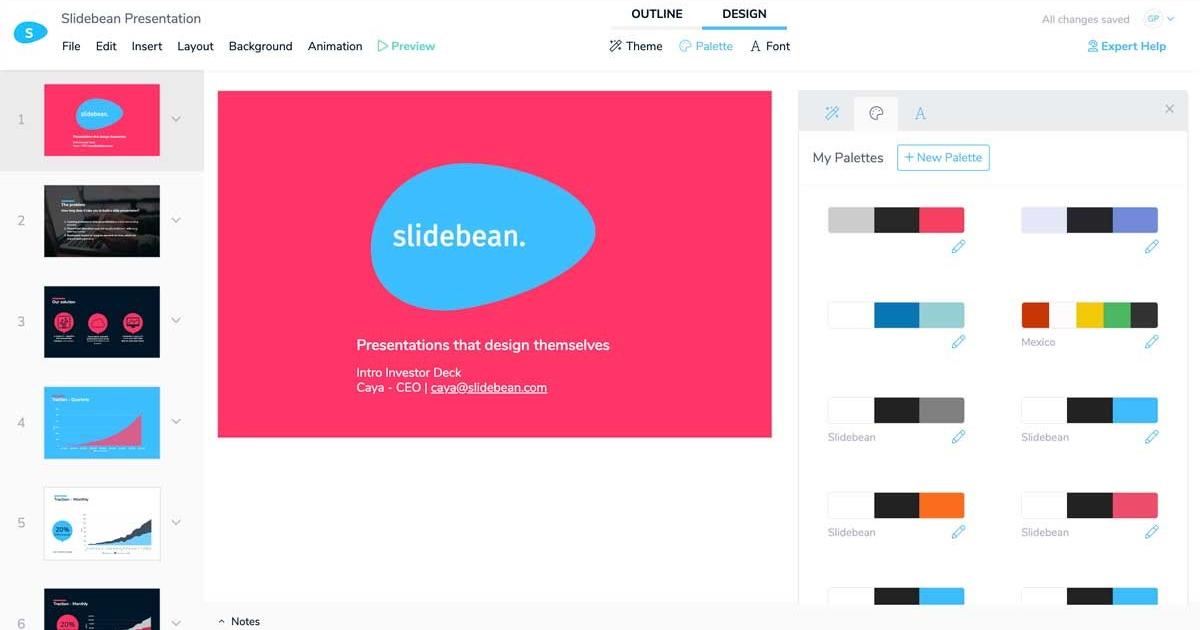 Slidebean tạo bản trình chiếu mà không cần PowerPoint