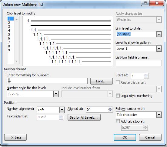 Hướng dẫn tự động đánh số thứ tự mục lục trong Word