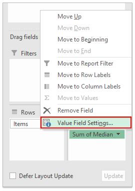 Hướng dẫn cách tính giá trị trung vị trong Pivot Table Excel