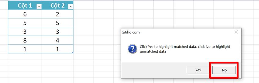 Hướng dẫn cách so sánh và làm nổi bật các giá trị không khớp nhau trong danh sách