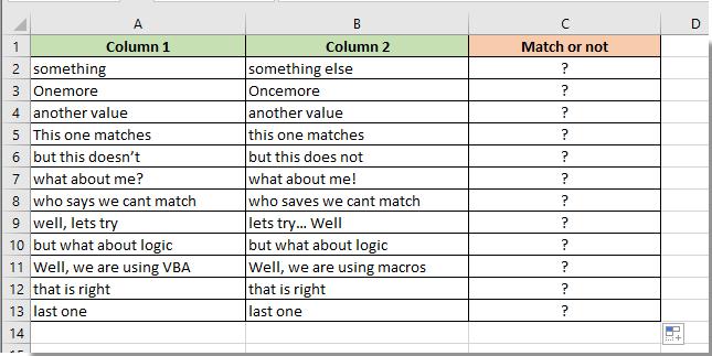 Hướng dẫn cách kiểm tra dữ liệu trong hai ô có khớp hay không trong Excel