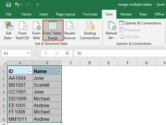Hướng dẫn gộp nhiều bảng thành một trong Excel bằng Power query