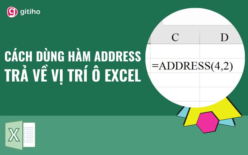 Cách sử dụng hàm ADDRESS - hàm trả về vị trí ô trong Excel