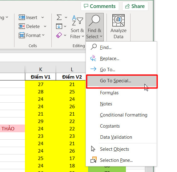 Hướng dẫn cách copy trong Excel không chứa dòng và cột ẩn