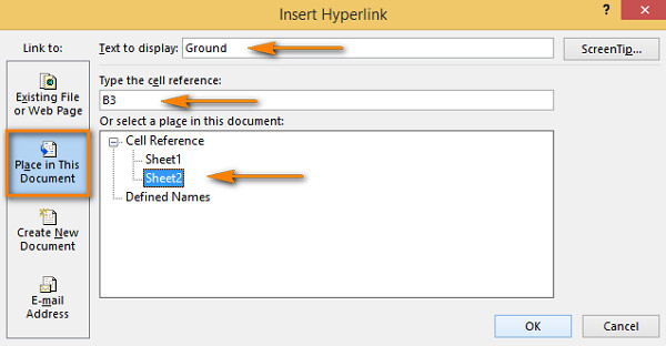 Cách tạo Hyperlink trong Excel để di chuyển giữa các trang tính