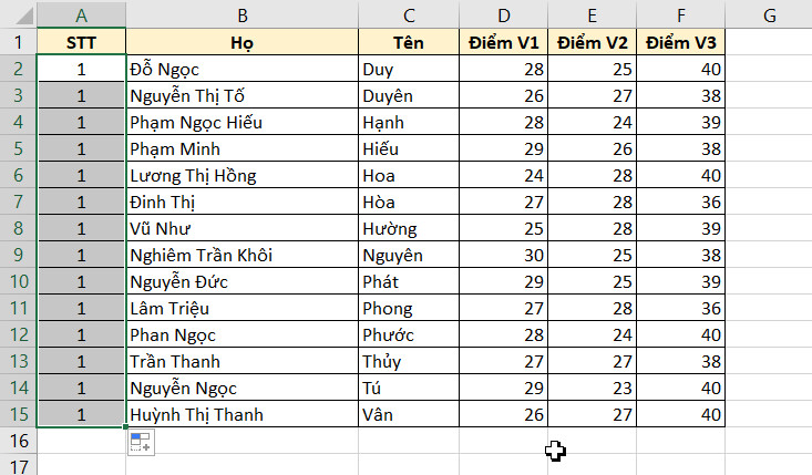 Cách sắp xếp tên trong Excel theo thứ tự bảng chữ cái