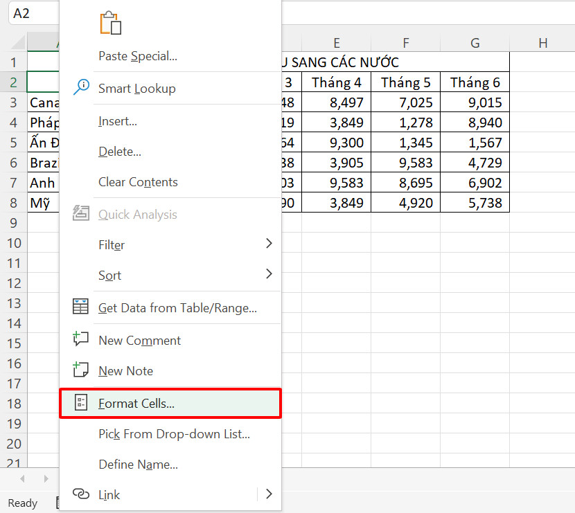 Tạo đường gạch chéo ô trong Excel