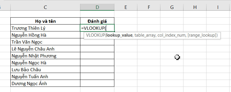 Cách dùng hàm VLOOKUP trong Excel lọc dữ liệu trùng nhau