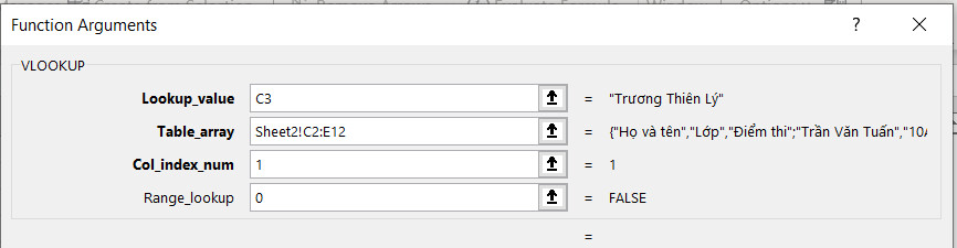 Cách dùng hàm VLOOKUP trong Excel lọc dữ liệu trùng nhau