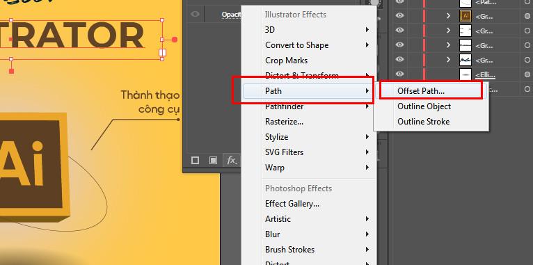 Viền chữ trong Photoshop và Illustrator 12