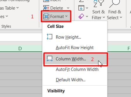 căn chỉnh kích thước ô trong excel