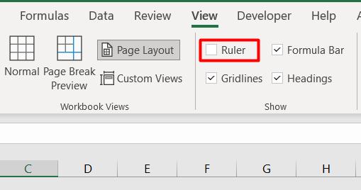 Hướng dẫn cách làm hiện thanh Ruler trong Excel bị ẩn