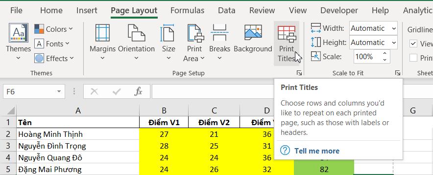Hướng dẫn cách in Excel có tiêu đề ở tất cả các trang chuẩn nhất