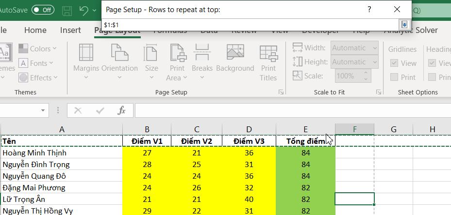 Hướng dẫn cách in Excel có tiêu đề ở tất cả các trang chuẩn nhất