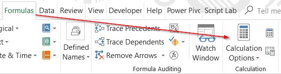 Hướng dẫn cách thiết lập chế độ tính toán Calculation trong Excel
