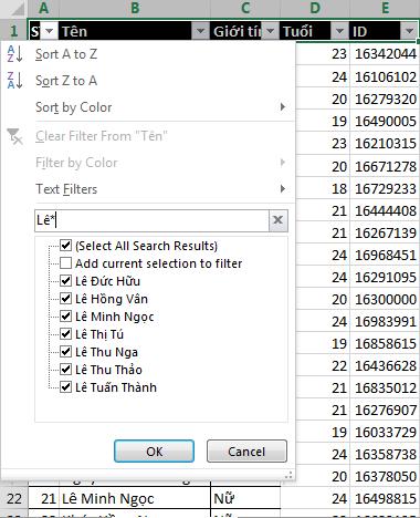 3 ký tự đại diện giúp việc tìm kiếm trong Excel nhanh chóng hơn