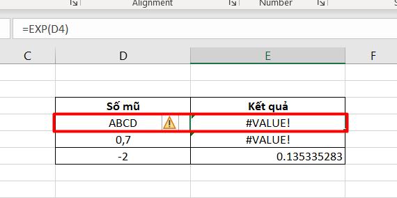 Hướng dẫn chi tiết cách sử dụng hàm EXP trong Excel