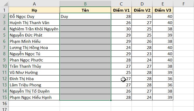 Cách sắp xếp tên theo ABC trong Excel khi họ và tên ở cùng cột 4