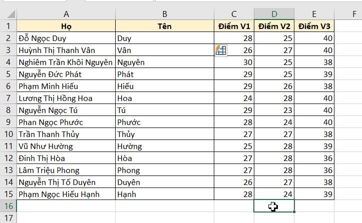 Cách sắp xếp tên theo ABC trong Excel khi họ và tên ở cùng cột 5
