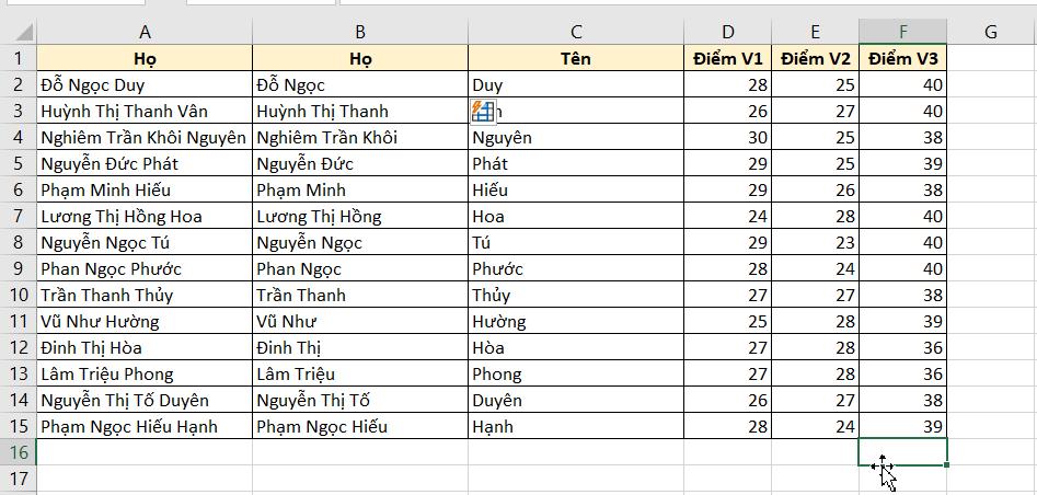 Cách sắp xếp tên theo ABC trong Excel khi họ và tên ở cùng cột 5
